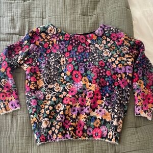 Anthropologie Multicolor Floral Sweater